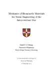Mechanics of biomimetic materials for tissue engineering of the intervertebral disc